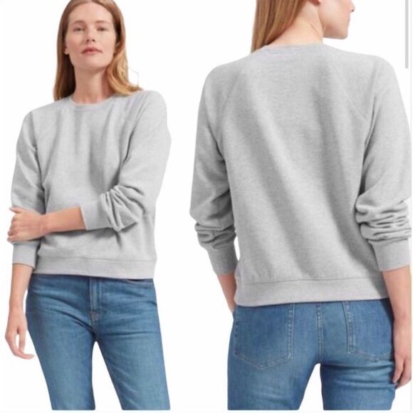 Everlane Heathered Gray Crewneck Pullover Sweatshirt Size Large - Picture 1 of 10